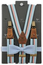 Sir Redman - Bretels met strik - kids bretels combi pack Denim Buddy - lichtblauw