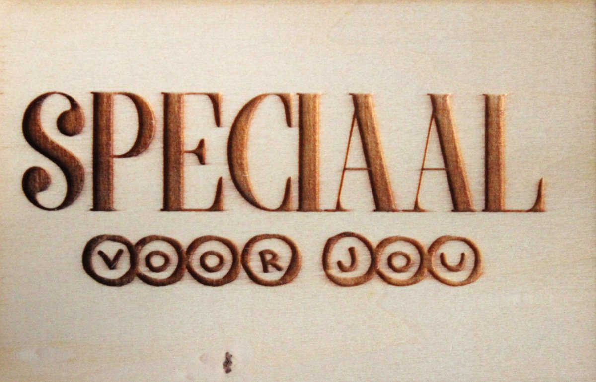 Houten Ansichtkaart - Wenskaart - Wens - Kaart - 9x14 cm - Liefde - Speciaal Voor Jou