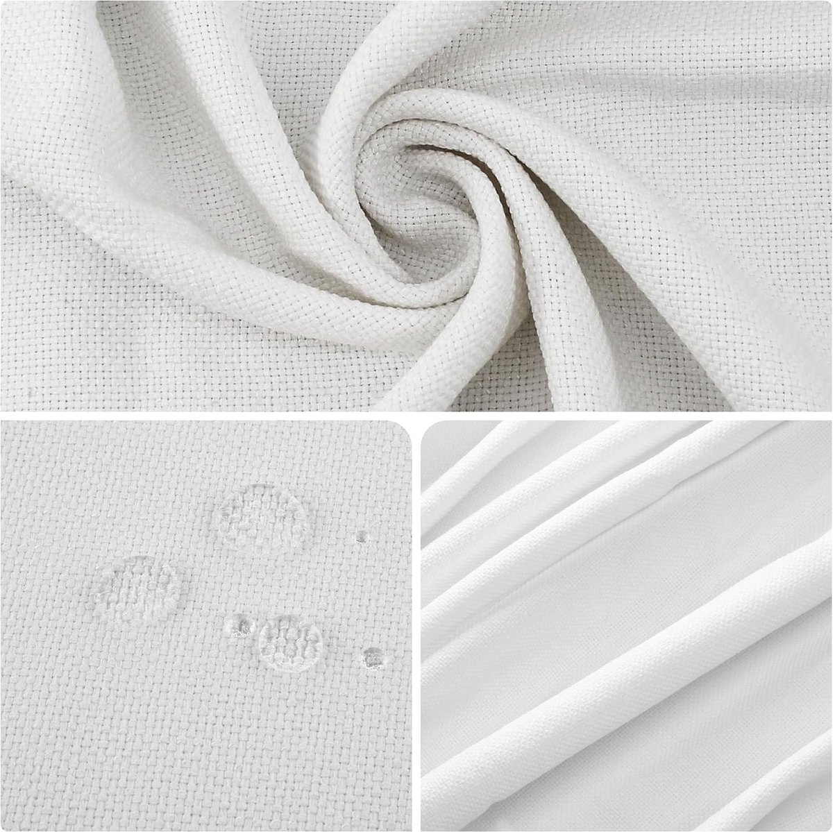 Waterbestendig Wit Tafelkleed Vierkant 150x150 cm - Afwasbaar en Stofdicht Tafeltextiel
