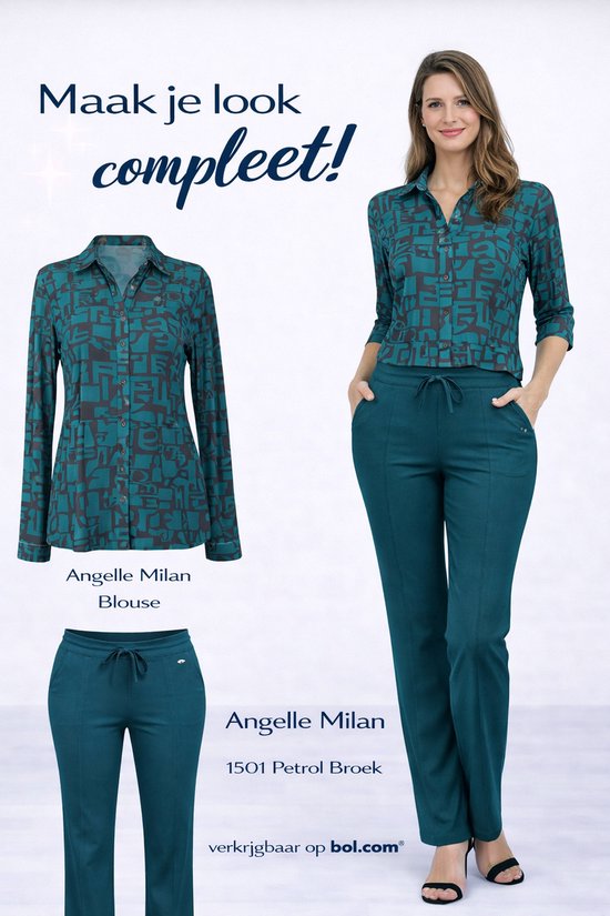 Angelle Milan - Motif vert - Léger et infroissable - En 5 tailles (XXL)