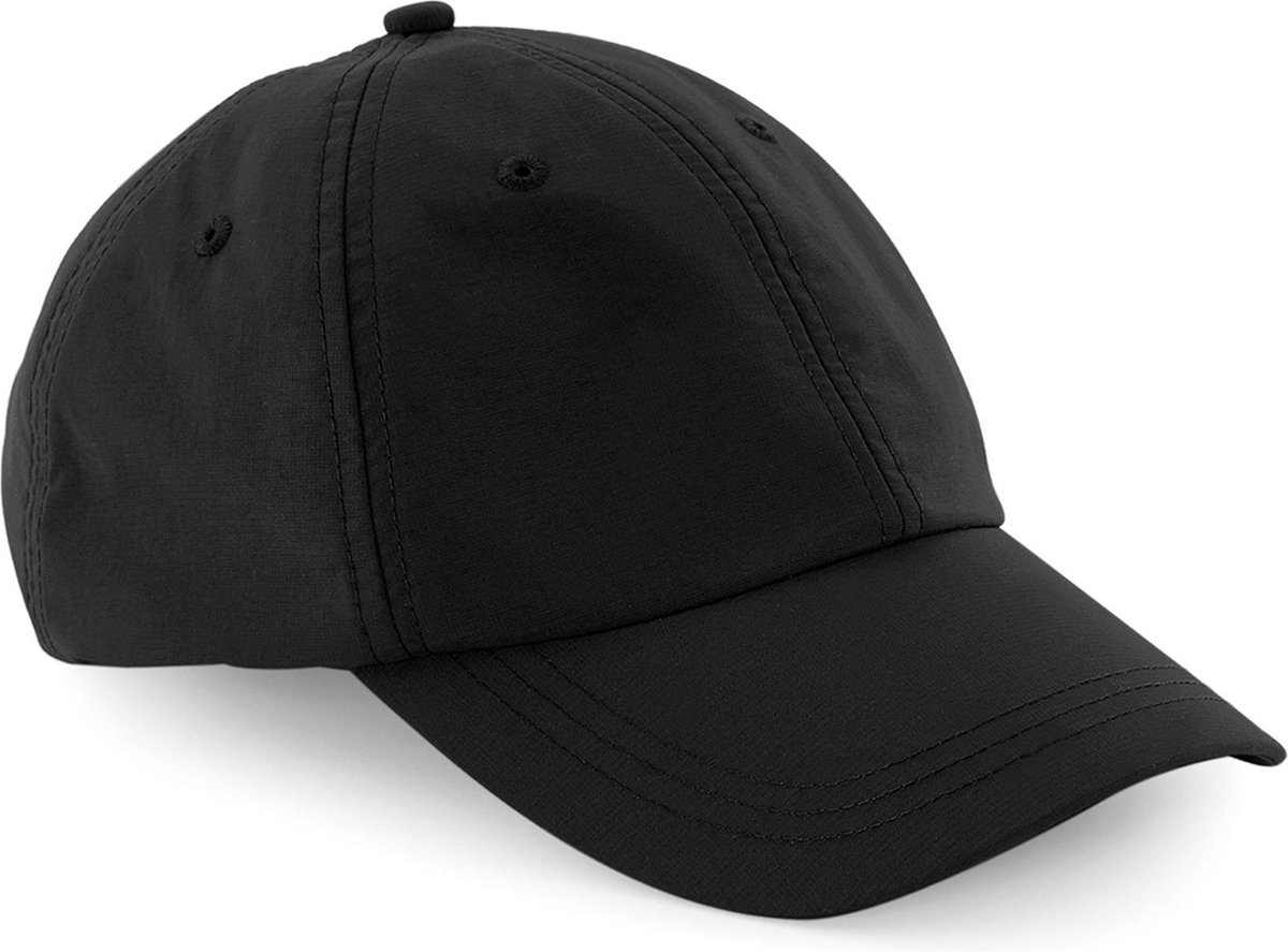 Beechfield Outdoor 6 Panel Cap Black-Beechfield 1