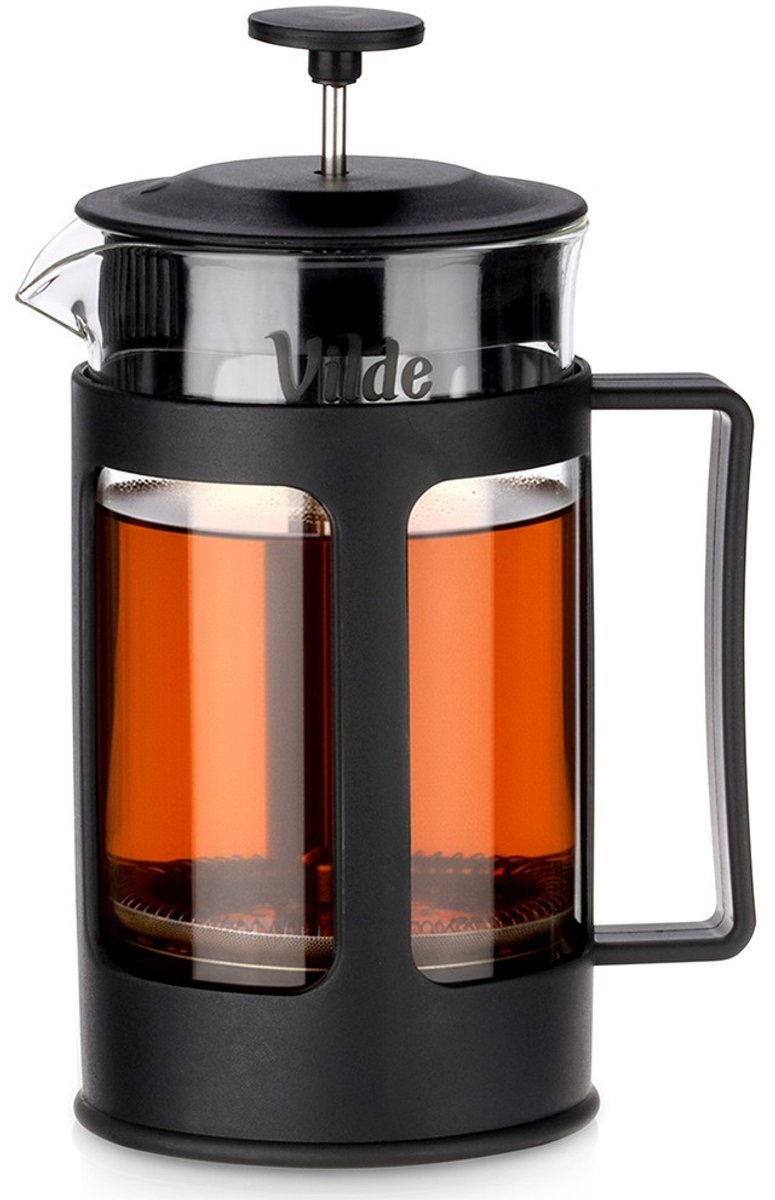 Koffie- en theemaker met glazen zuiger, 600 ml