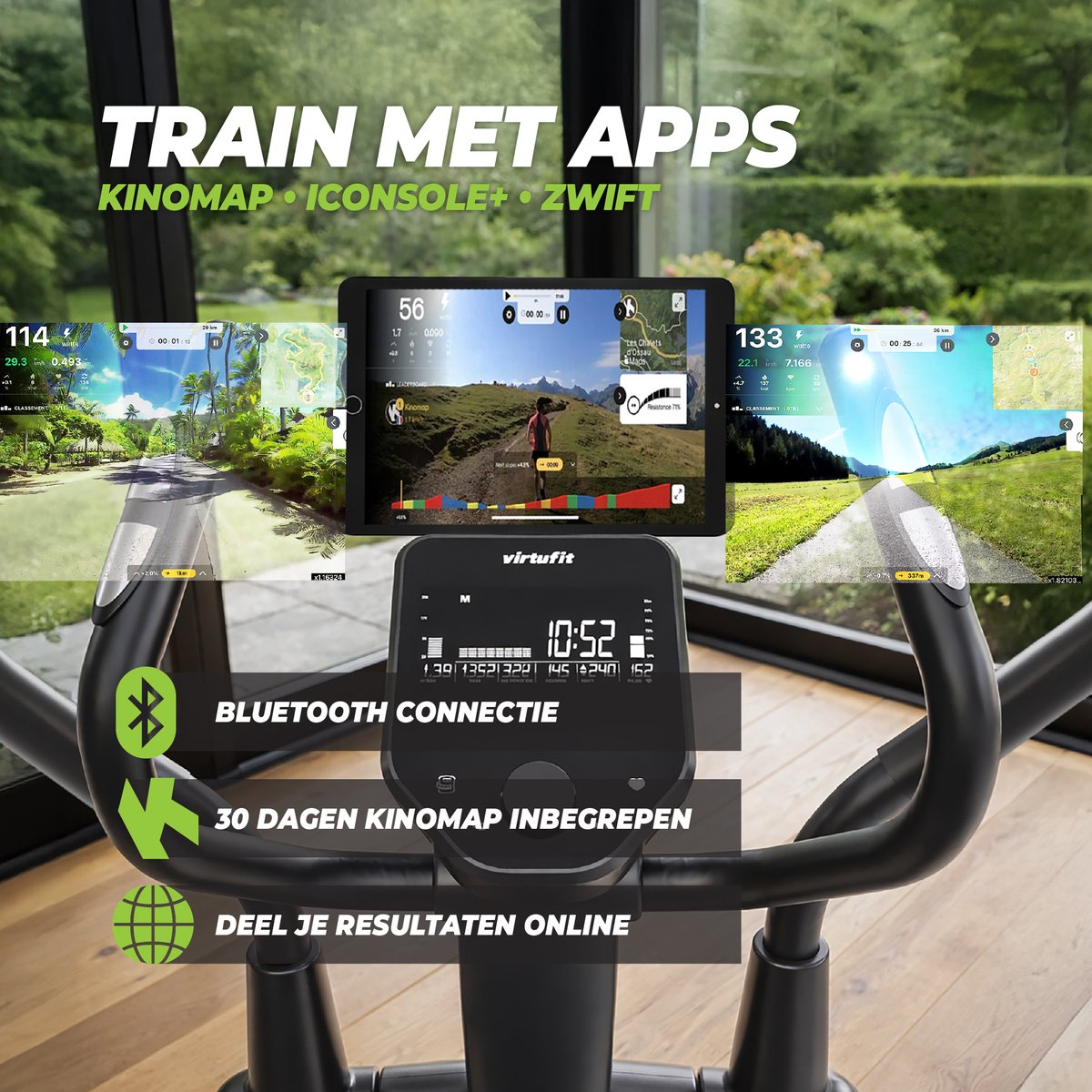 Virtufit CTR200i Crosstrainer Fitness - Hartslagfunctie - Crosstrainers - Bluetooth - Crosstrainer Fitness - Max 150kg - 32 weerstandsniveaus - 24 programma's (CTR 2.1) thumbnail 5