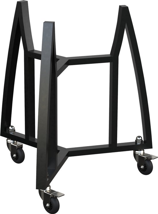 KitchenBrothers Kamado BBQ Onderstel - Voor 41⌀ cm - Geschikt voor 16 inch KitchenBrothers Kamado - 102 cm Hoogte - Met Wielen en Rem - Zwart van Merkloos — afbeelding 5
