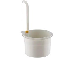 Afvoerzeefje van 12 x 8,5 cm, hangend keukenhulpmiddel voor het wassen van groenten en fruit, gemaakt van ABS-materiaal, vangt voedselresten op om verstoppingen te voorkomen, geschikt voor gootstenen en wastafels.