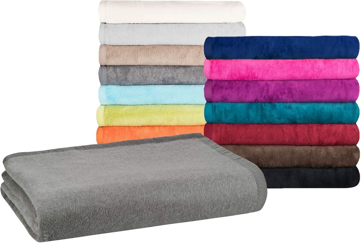 Pluche bankdeken 127 x 152 cm – Luxe imitatiebont knuffeldeken – Zachte winter woondeken voor bank & bed – Warm, lichtgewicht & hypoallergeen – Lavendel – Pauwhome