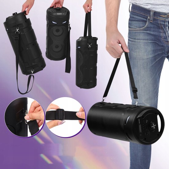 Draagbare Karaoke Box 40W - Bluetooth Speaker met 2 Microfoons & RGB Licht - Voor Feesten en Camping van N-GEAR — afbeelding 4