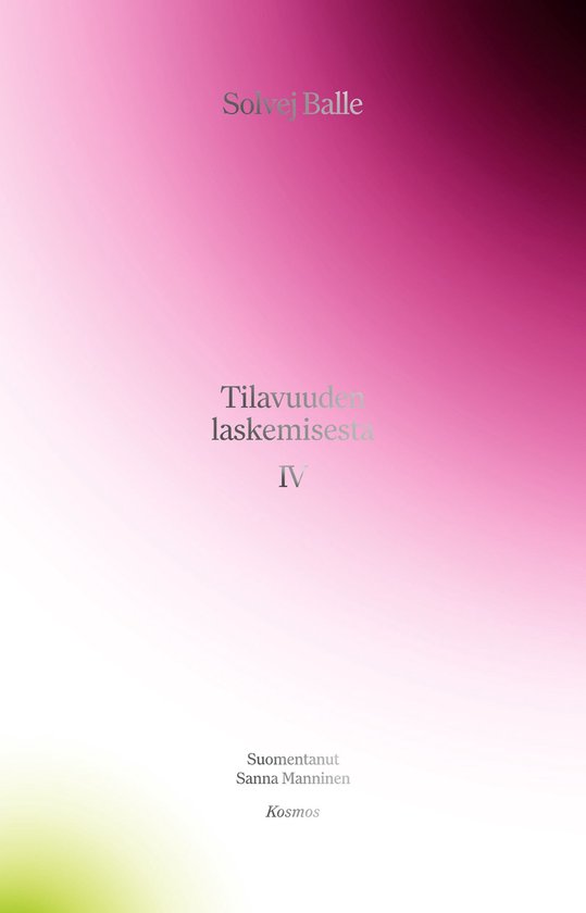 Tilavuuden laskemisesta 4 - Tilavuuden laskemisesta IV - cover