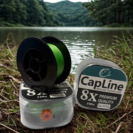 CapLine 8X Gevlochten Vislijn 0,16 mm - 17,5 kg - 150 m - Extra Sterk van Fladen Fishing — afbeelding 2