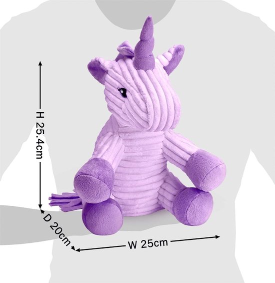 Paarse Eenhoorn Knuffel - Pluche Dier - 25 cm - Zacht en Wasbaar Speelgoed — afbeelding 2