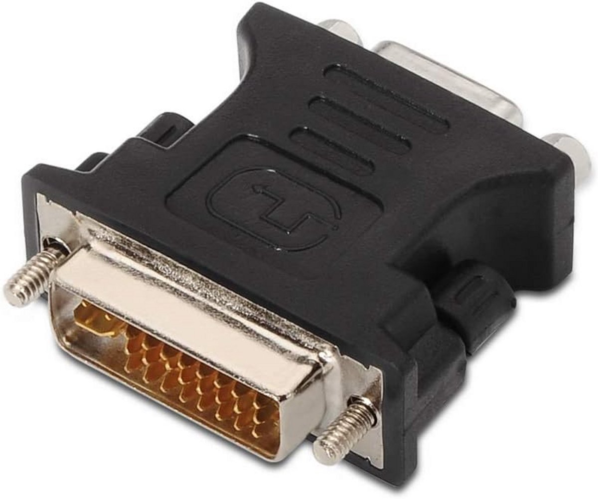 DVI naar VGA Adapter voor Monitor Aansluiting Zwart