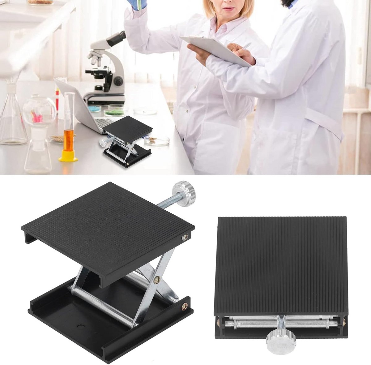 Verstelbaar Laboratorium Hefplatform Tafel Lift Rack Handmatige Hoogteverstelling