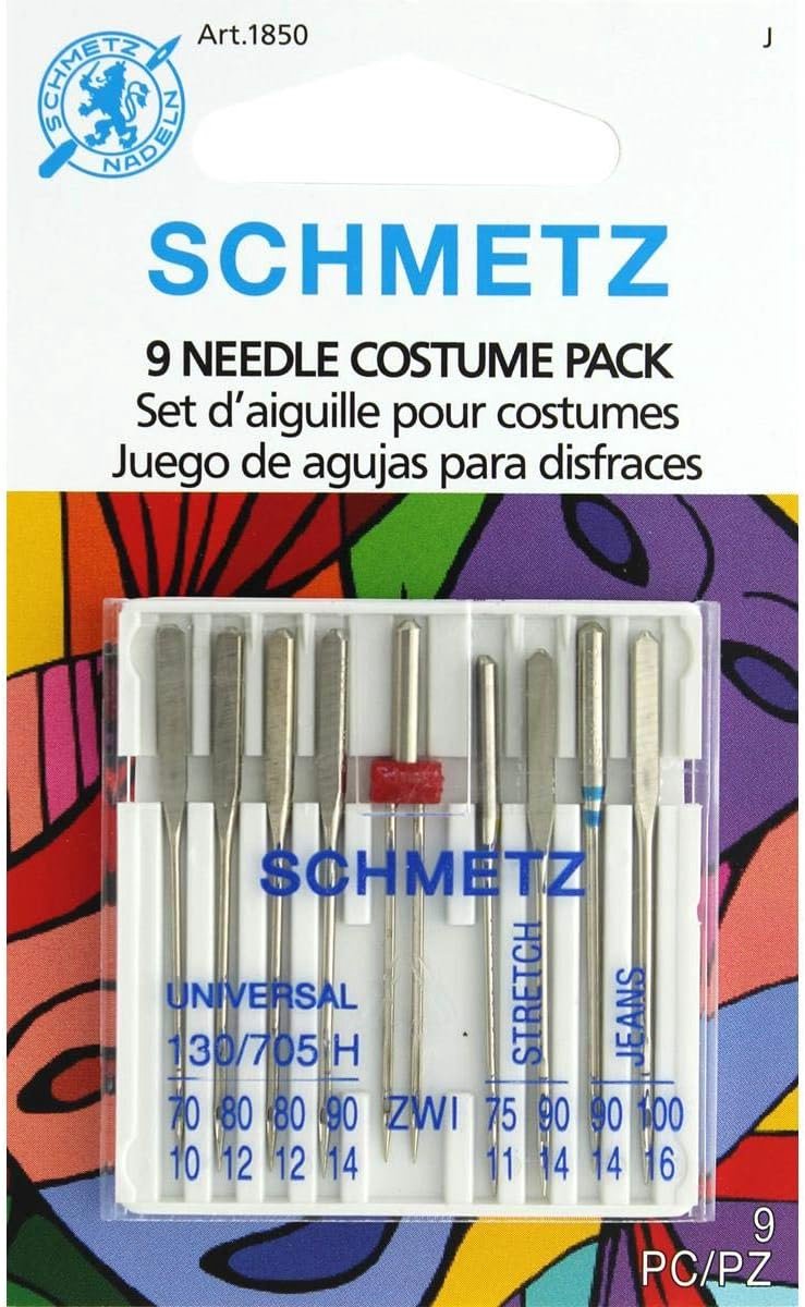 Assortiment Naaimachinenaalden Set voor Kostuums, Stretch en Denim (9 Stuks)
