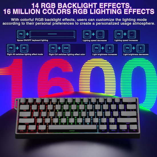 60% Mechanisch Gaming Toetsenbord Bedraad met Hall Effect Schakelaars en Rapid Trigger — afbeelding 2