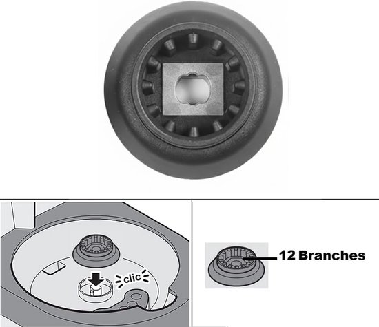 Koppeling Set voor Monsieur Cuisine Plus SKMK 1200 A1 B2 - Verbeterde Versie Duurzaam Nylon van Merkloos — afbeelding 2