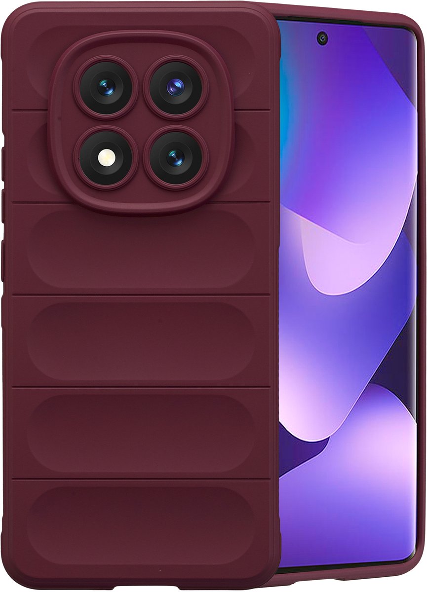 imoshion Hoesje - Geschikt voor Xiaomi Redmi Note 15 (5G) - EasyGrip Backcover - Aubergine