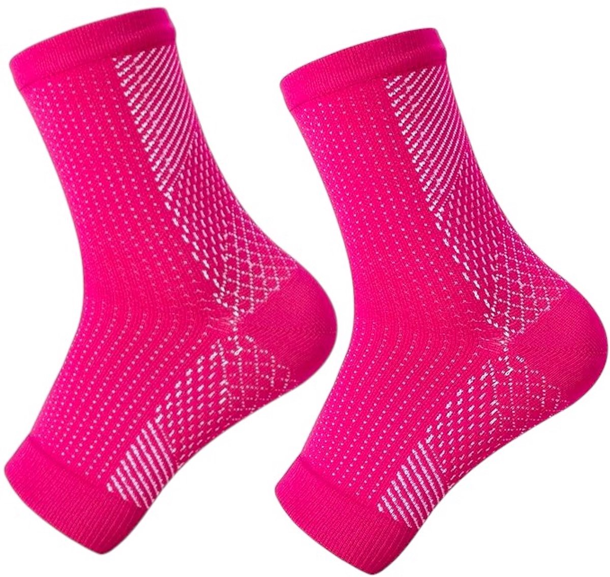 Klikkopers® - Neuropathie Sokken - Maat 38-42 - Compressie Sokken - Neuropathie Sokken Zonder Tenen - Compressiesokken - Slaapsokken - Bedsokken - Massagesokken - Roze