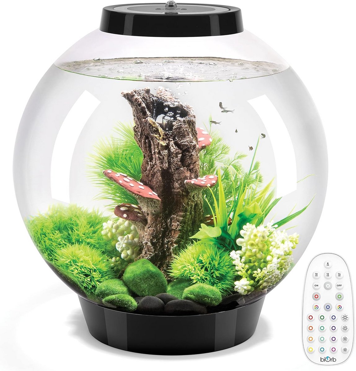 Ronde Aqua Aquarium Set 30 Liter Inclusief LED Verlichting