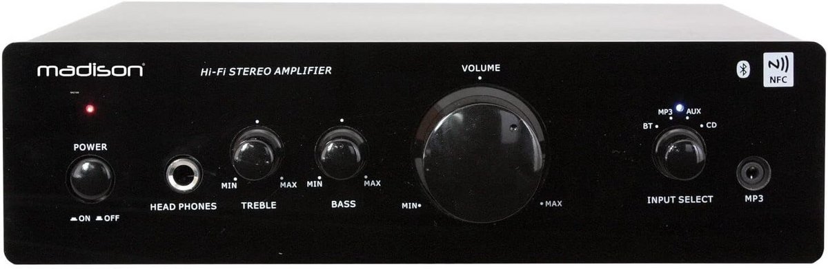 Hi-Fi Stereo Versterker met Bluetooth en NFC Draadloze Audio-ontvanger