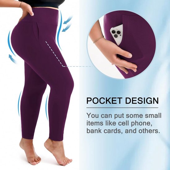 Dames Leggings met Hoge Taille en Zakken voor Grotere Maten — afbeelding 3