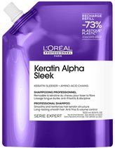 L'Oréal Professionnel Keratin Alpha Sleek Shampoo Navulling - Frizz- en volumecontrole - Langdurige zachtheid - 500ml