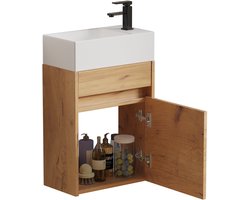 VDD – Toiletmeubel – Toiletmeubel met wasbak – Toiletmeubel oak – Fonteinmeubel – Fontein meubel