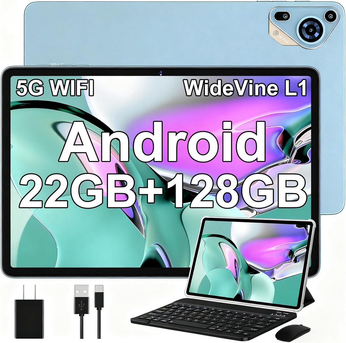 10,1 inch Android Tablet met 128GB, 5G WiFi, Octa-Core Processor en Toebehoren