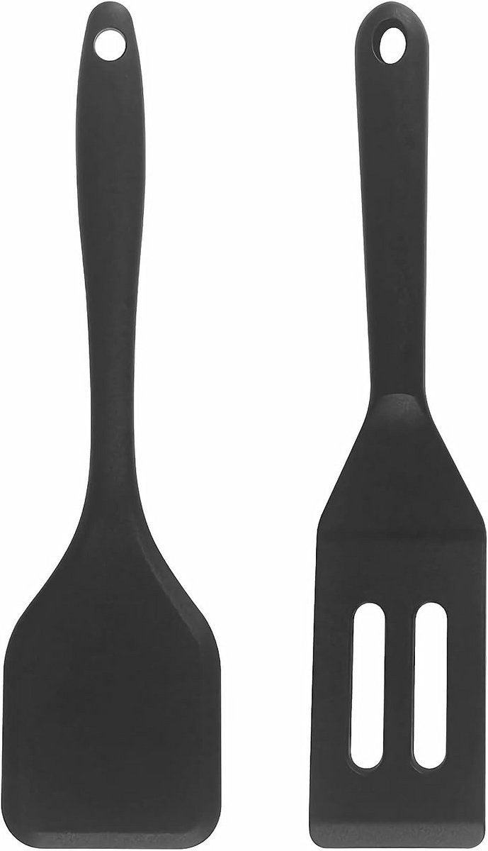 Set van 2 Hittebestendige Siliconen Spatels - Anti-aanbak & Mini Formaat