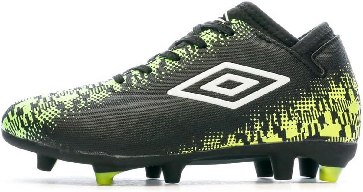 Voetbalschoenen Jongens Zwart Geel Voor Netbal en Veldvoetbal