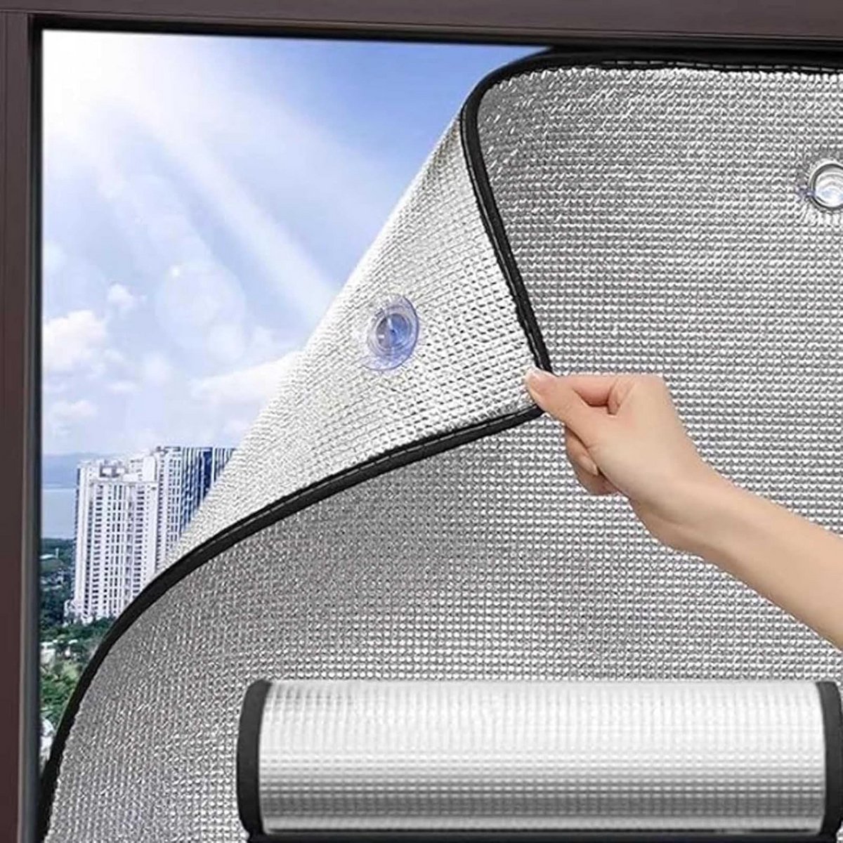 Totale Verduisterende Raamfolie (Zwart) - 100% Lichtblokkering & Zonwering - Warmte- & Gel