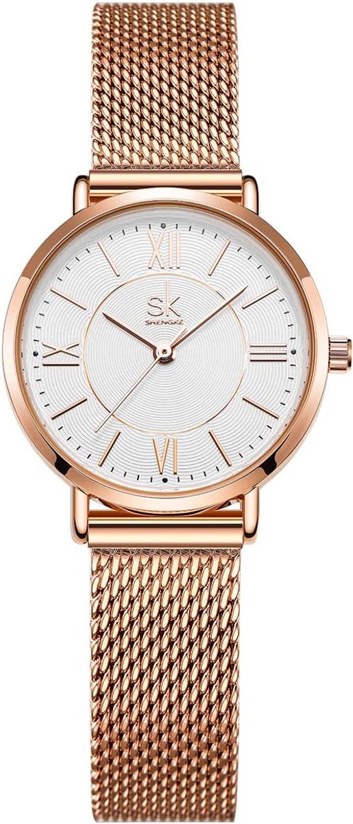 Dameshorloge Ultra Dun Minimalistisch Ontwerp Mesh Armband Analoge Quartz