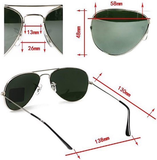 Unisex Aviator Zonnebril met UV400 Spiegeleffect - Lichtgewicht en Comfortabel — afbeelding 5