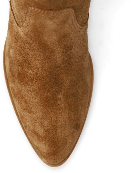 No Stress - Femme - Bottines à talon en daim marron - Pointure 42