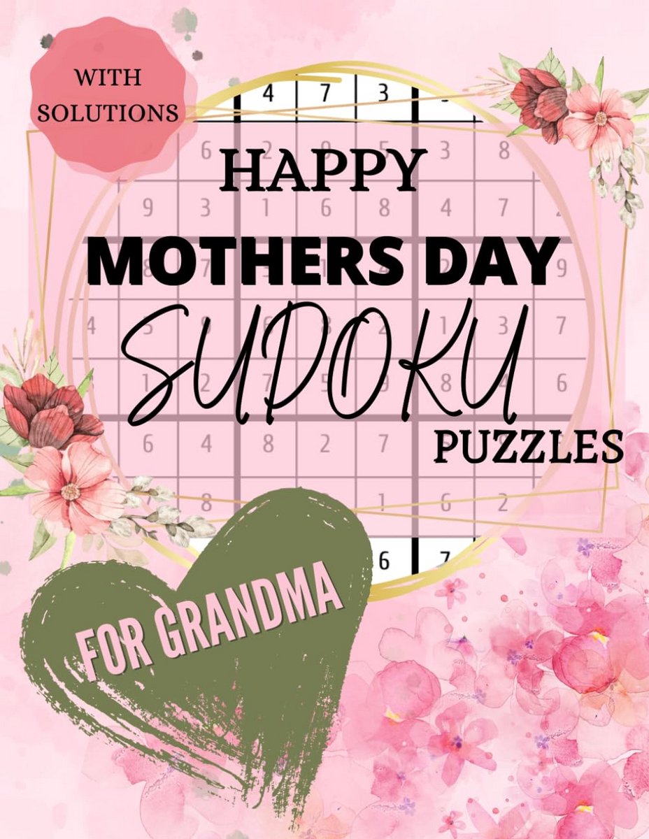 Grote Druk Sudoku Puzzelboek voor Moederdag: 200 Uitdagende Puzzels voor Senioren met Oplossingen