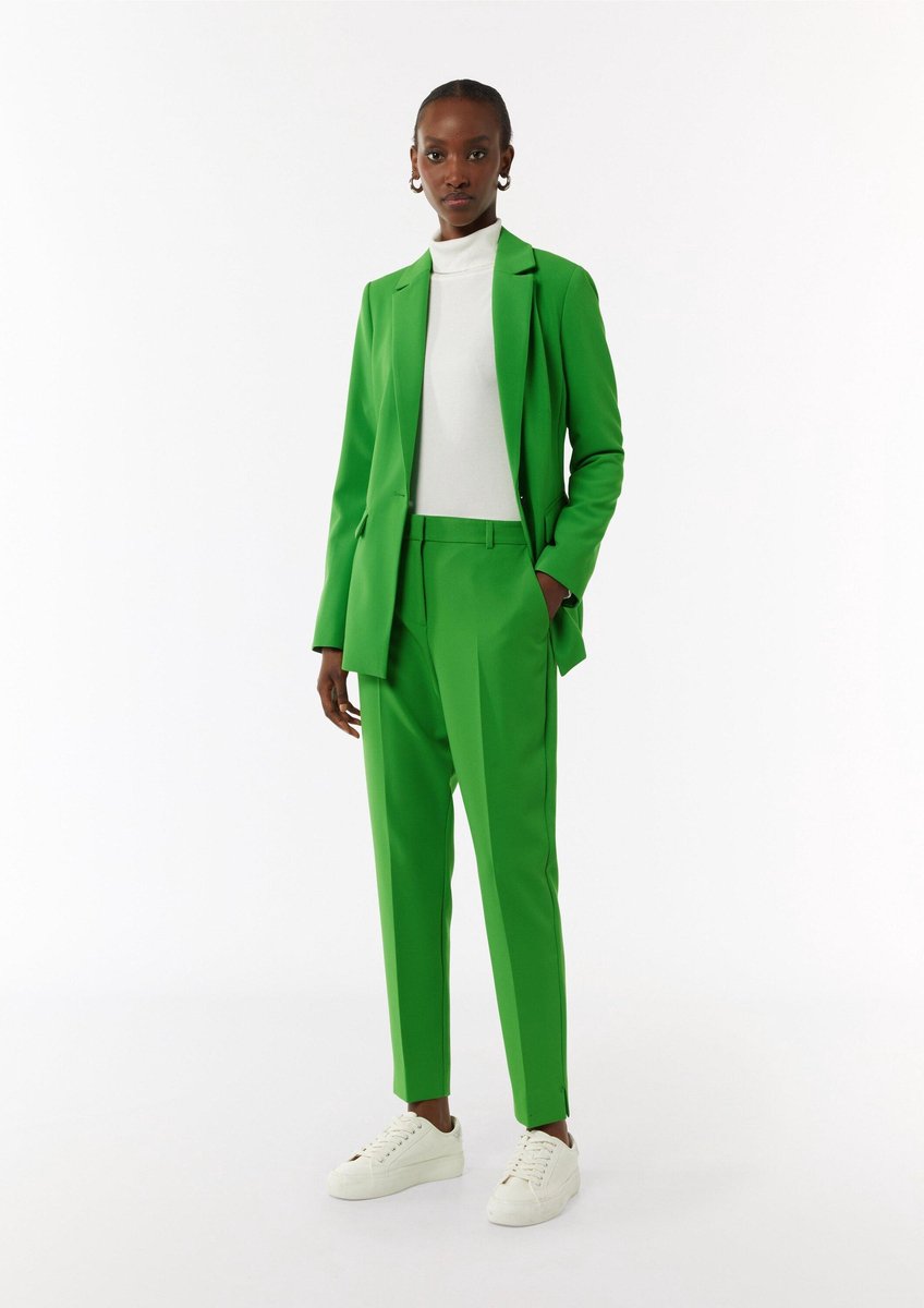 comma - female - Zakelijke broek met split
