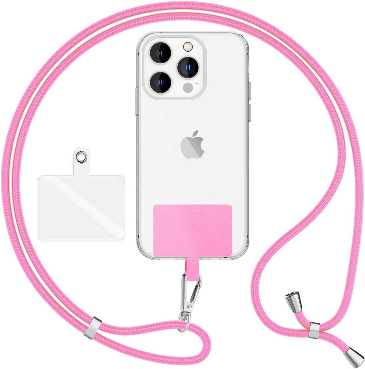 Universeel Telefoonkoord met Verstelbare Lanyard en 2 Smartphone Patches