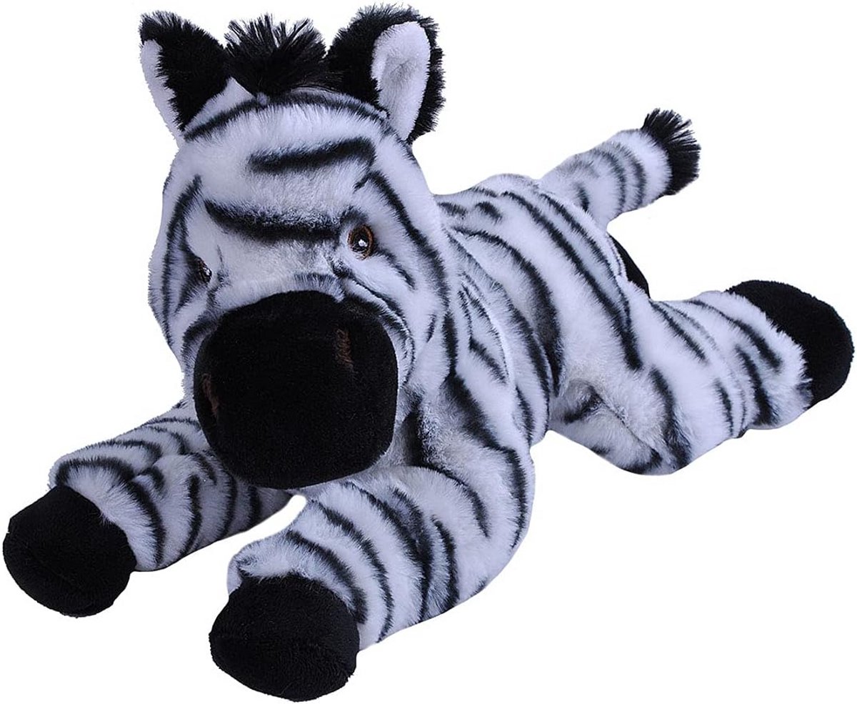 Zebra Knuffelbeest Duurzaam Gemaakt - 30 cm Zacht Pluche Dier Speelgoed