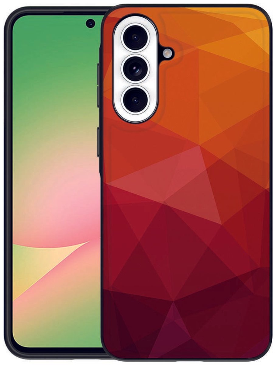 Polygon Red Back Cover Samsung Galaxy A57