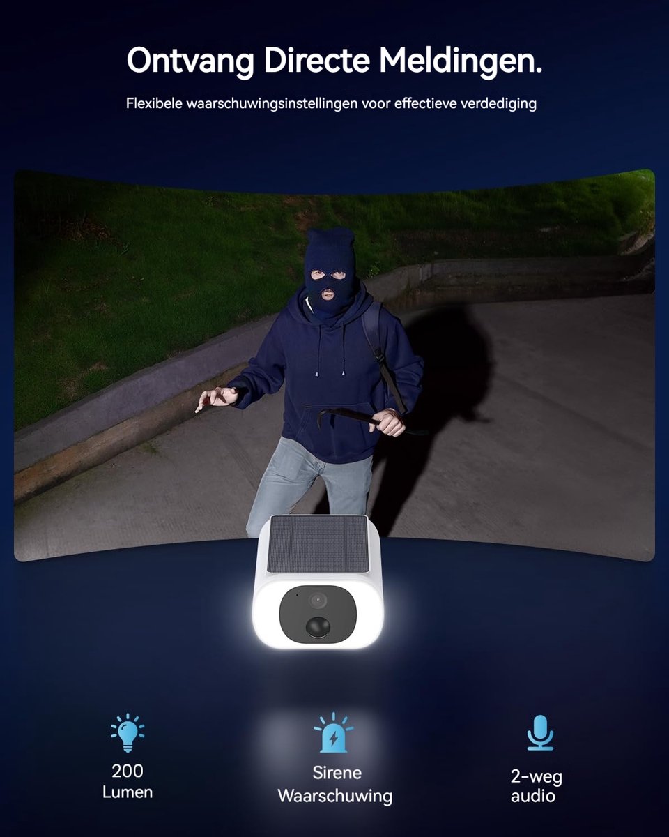 ieGeek S1 Pro Draadloze Beveiligingscamera met Zonnepaneel - afbeelding 2