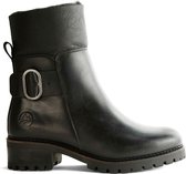 Travelin Gete - Leren enkellaars - Dames - Wol gevoerd - Zwart Leer - Maat 40