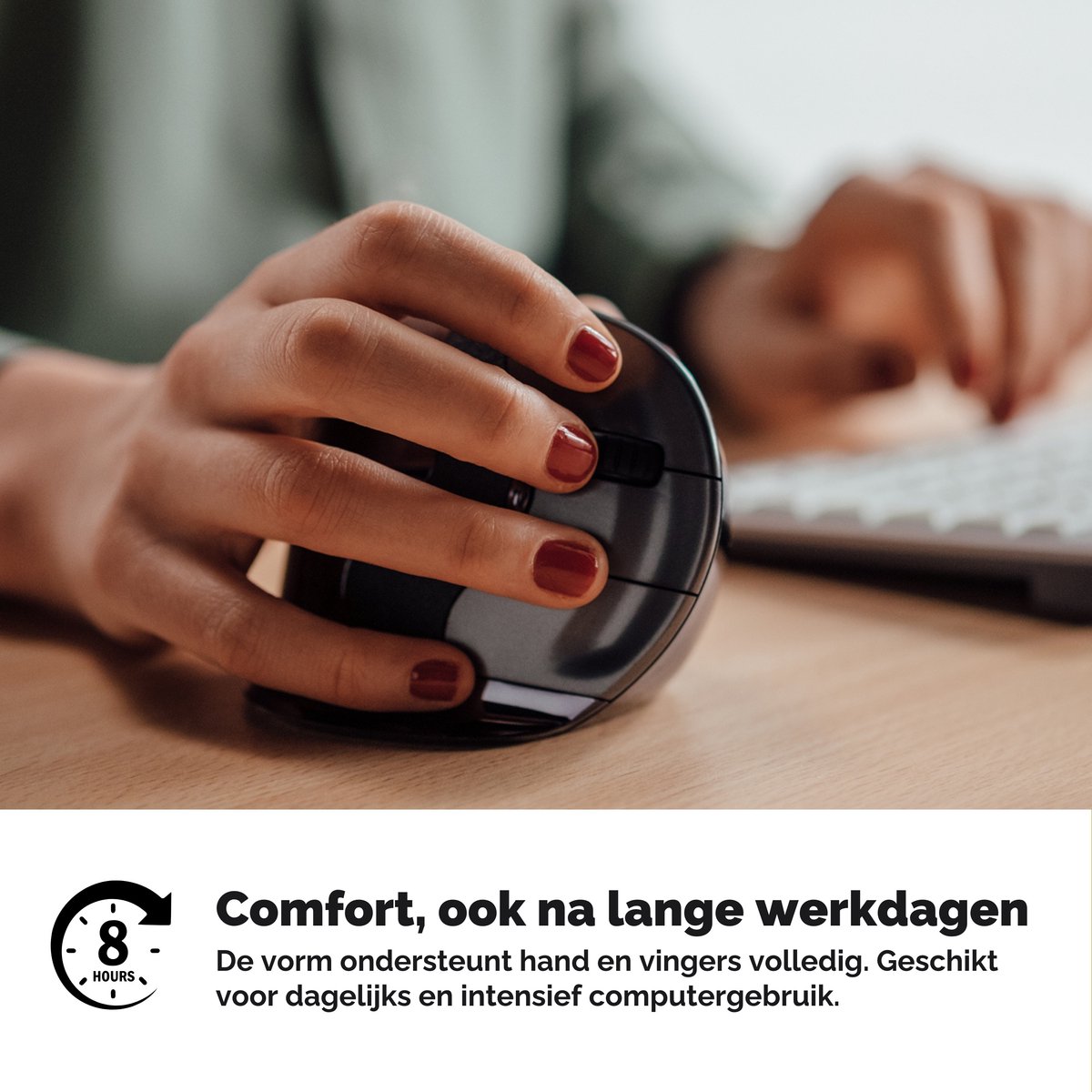 Evoluent Verticale Muis D - Draadloos, Small, Ergonomisch thumbnail 6