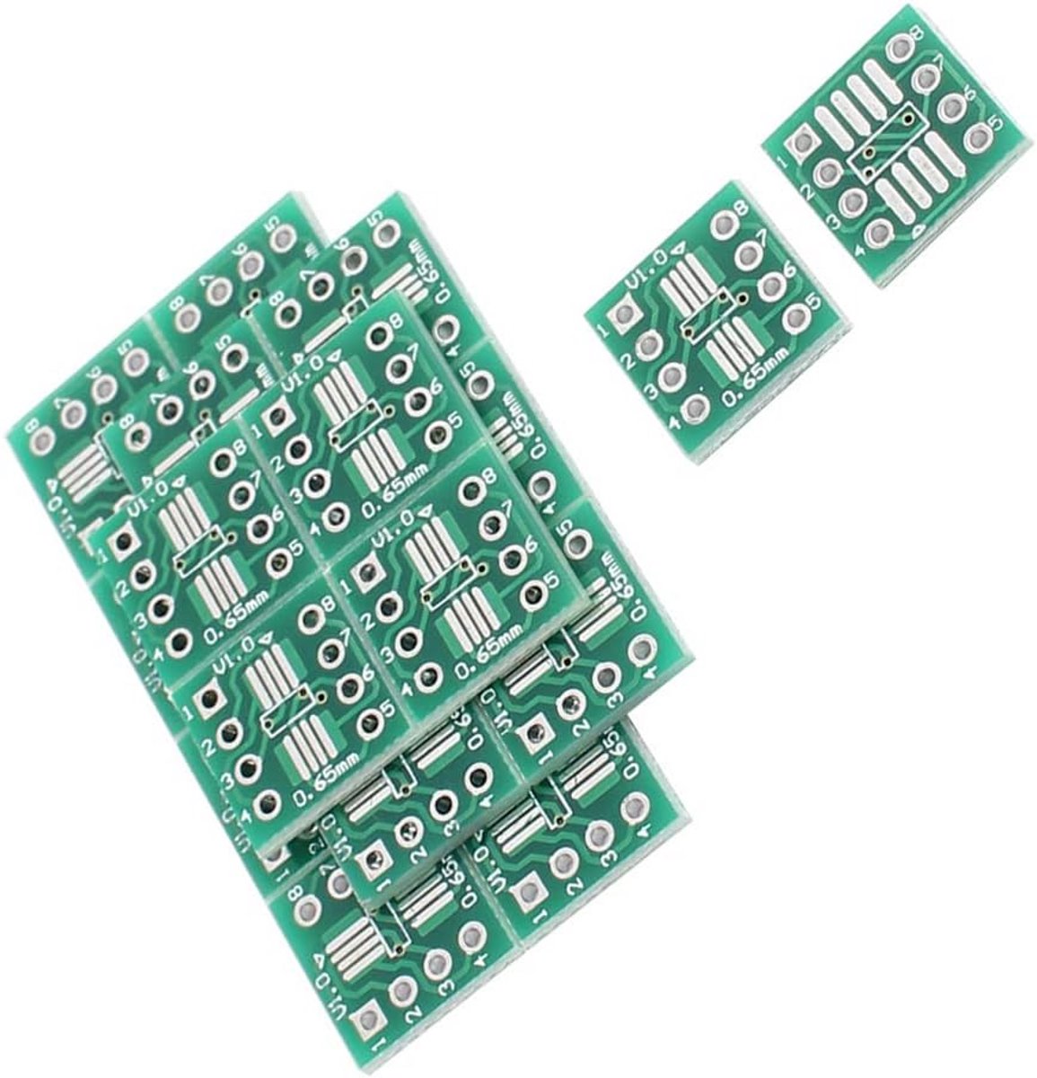 20x SOP8 SSOP8 TSSOP8 naar DIP8 PCB Adapter Converter Printplaat (12mm x 12mm)