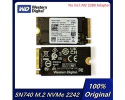 Western Digital - 512.GB - M.2 2242 - NVMe SSD met 2280 Converter - WD SN740