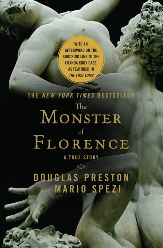 Couverture du livre "The Monster of Florence", une histoire vraie. Contient une postface sur l'affaire Amanda Knox.