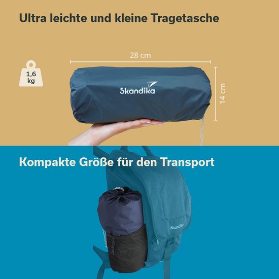 Opblaasbare Luchtmatras voor 2 Personen - Comfortabel en Compact Kamperen - 200x135 cm — afbeelding 5