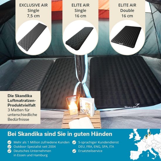 Opblaasbare Luchtmatras voor 2 Personen - Comfortabel en Compact Kamperen - 200x135 cm — afbeelding 3