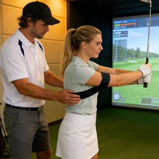 Slider Golf Training Aid - Verstelbare Swing Correctie Armband - Voor Mannen, Vrouwen en Beginners - Voor Binnen- en Buitenswing - Verbeter Swingstabiliteit — afbeelding 3