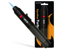 PyroProducts PyroPen Turbo - Lange Aansteker - Navulbaar - Kinderslot - Windbestendig - Zwart