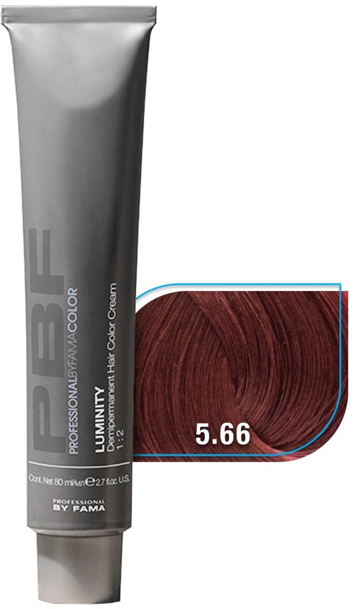 BY FAMA TINTE SEMI PERMANENTE COLOR LUMINITY TINTE # 5.66 LUMINITY SEMI, 80 ML