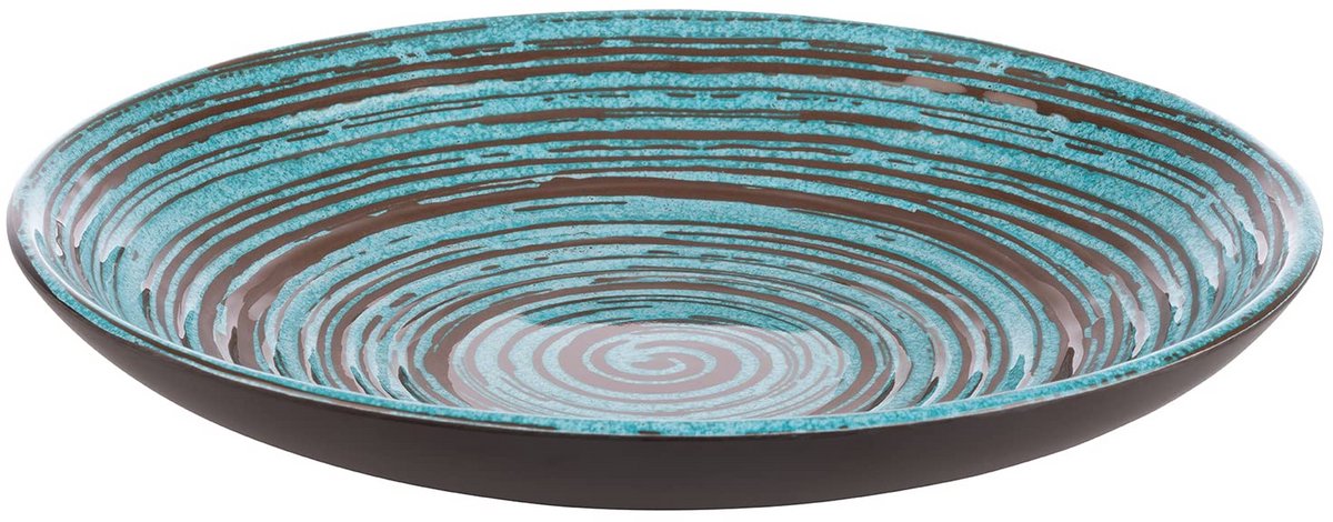 Vierkant Serveerbord Melamine CANCUN Hittebestendig Turquoise Bruin 25.5 cm